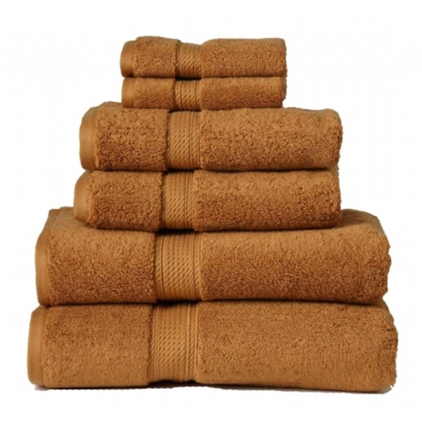 Superior 900GSM Egyptian Cotton 6-Piece Towel Set  Rust - 900GSM 6 PC SET RT