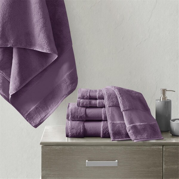 Madison Park Purple 100 Percent Cotton Turkish Towel - MPS73-467