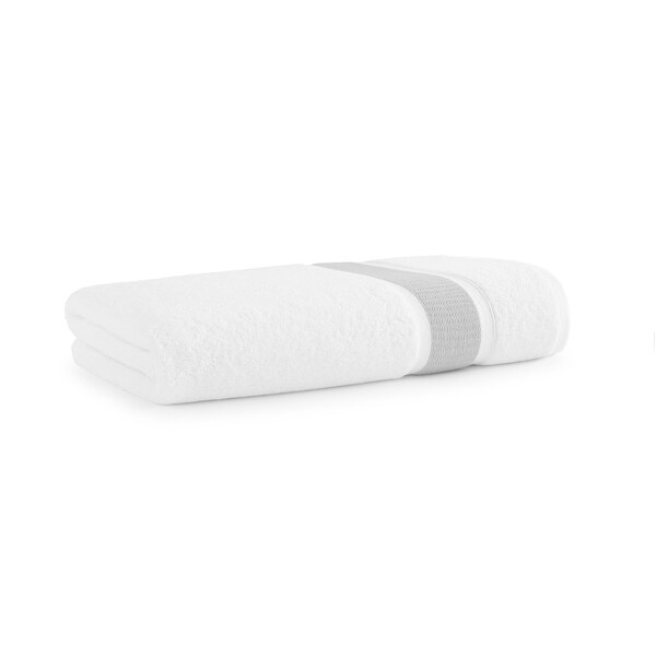 Monarch Brands Aegean Recycled Bath Sheet 35in x 70in - Stripe, Light Gray - P-BS-RT-3570-LG