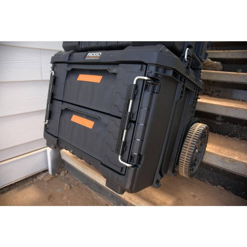 RIDGID 2.0 Pro Gear System 22 in. XL 2 Drawers Modular Tool Box Storage - 257067