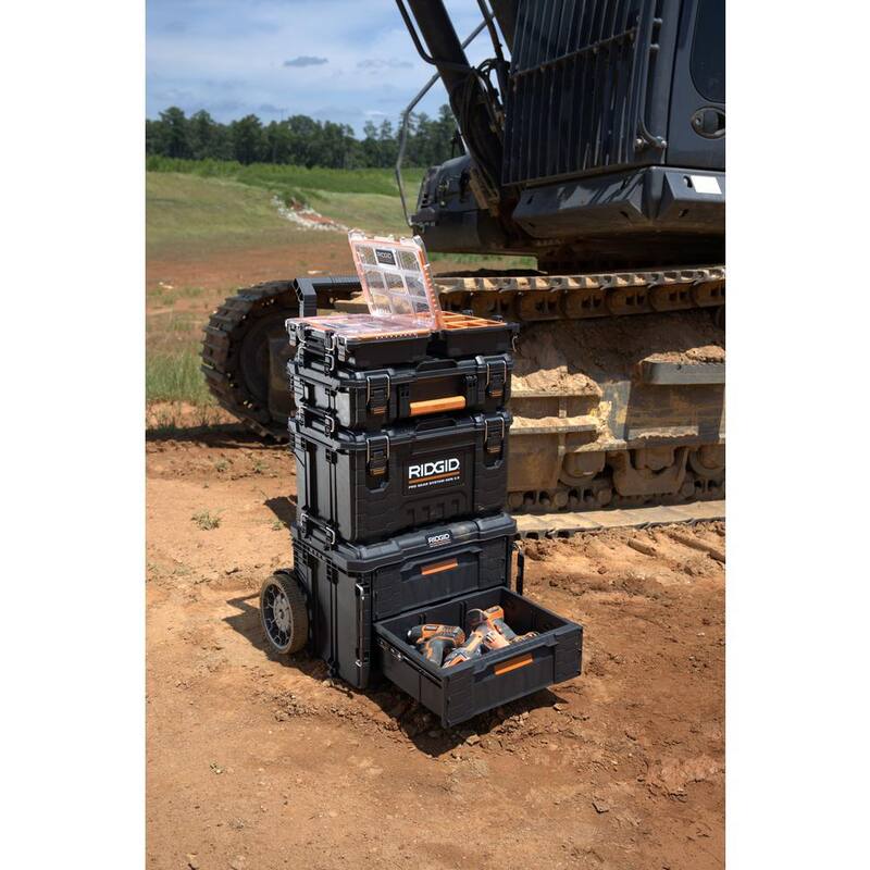 RIDGID 2.0 Pro Gear System 22 in. XL 2 Drawers Modular Tool Box Storage - 257067