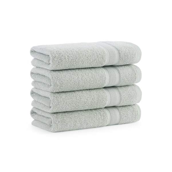 Monarch Brands Aegean Recycled Hand Towels 18in x 30in - Solid, Navy/Soft Black, 4PK - P-HT-RO-1830-DS