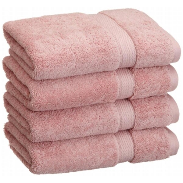 Superior 900GSM Egyptian Cotton 4-Piece Hand Towel Set Tea Rose - 900GSM HAND TR