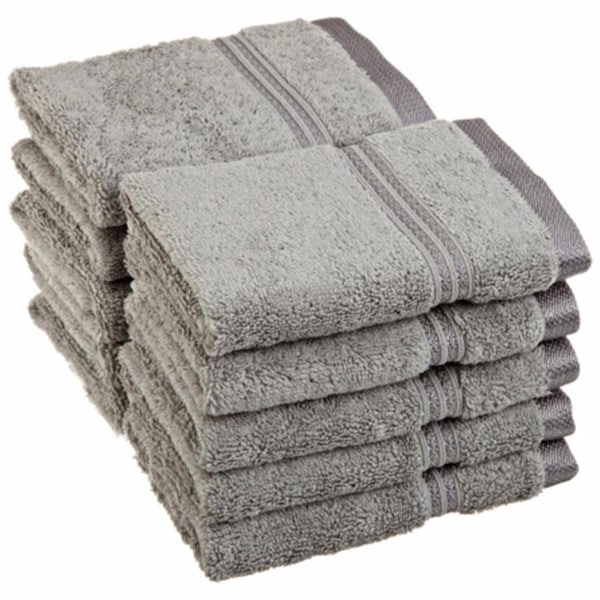 Superior Superior Egyptian Cotton 10-Piece Face Towel Set  Silver - NS FTOWEL SV