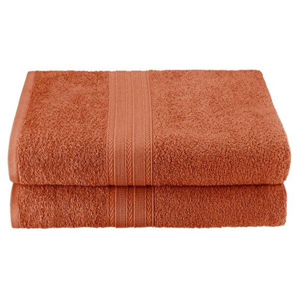 Superior Eco-Friendly 100 Percent Ringspun Cotton Bath Sheet Towel Set - Copper, 2 Pieces - EF-BSHEET CP
