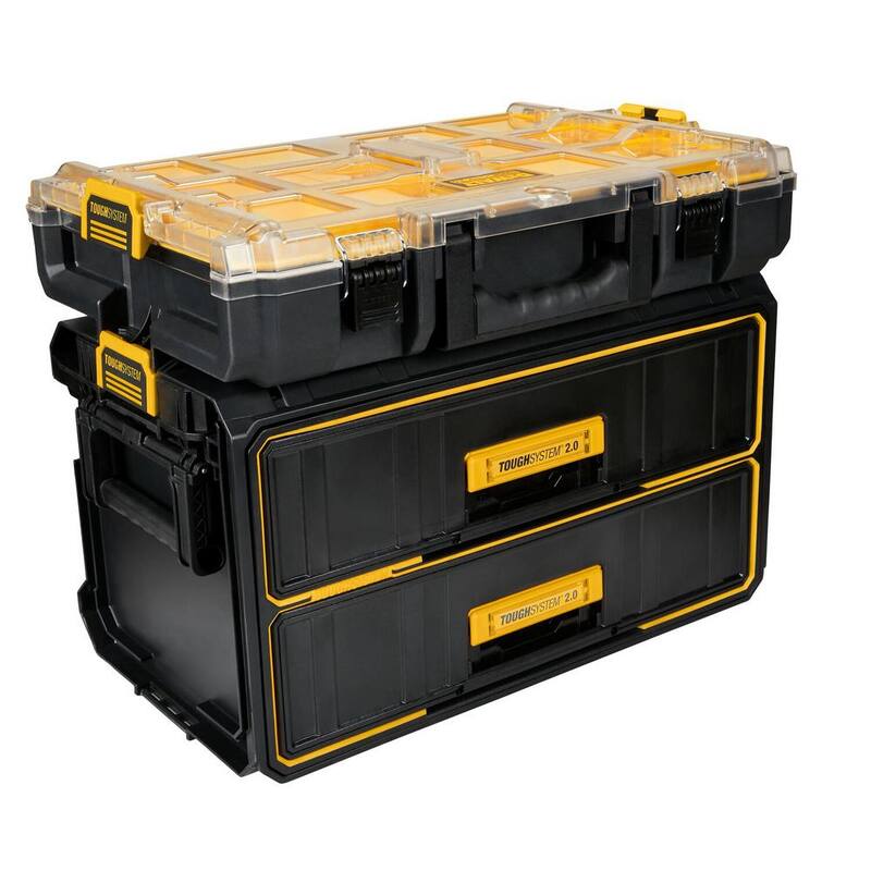 DEWALT TOUGHSYSTEM 2.0 10-Compartment Deep Small Parts Organizer - DWST08040