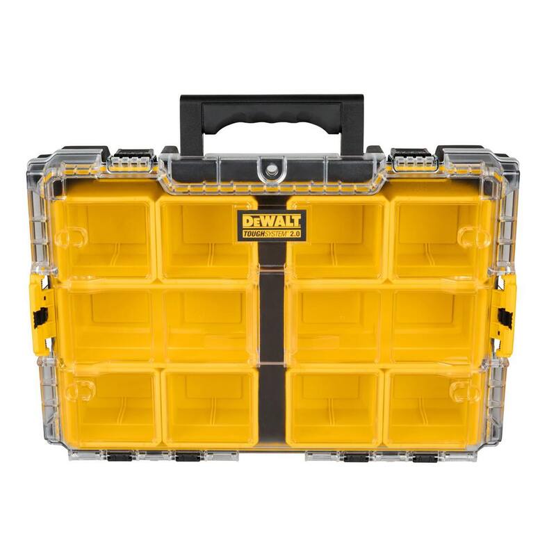 DEWALT TOUGHSYSTEM 2.0 10-Compartment Deep Small Parts Organizer - DWST08040