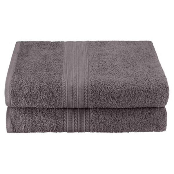 Superior Eco-Friendly 100 Percent Ringspun Cotton Bath Sheet Towel Set - Graphite, 2 Pieces - EF-BSHEET GH