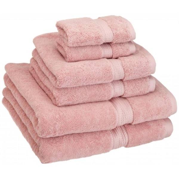 Superior 900GSM Egyptian Cotton 6-Piece Towel Set  Tea Rose - 900GSM 6 PC SET TR