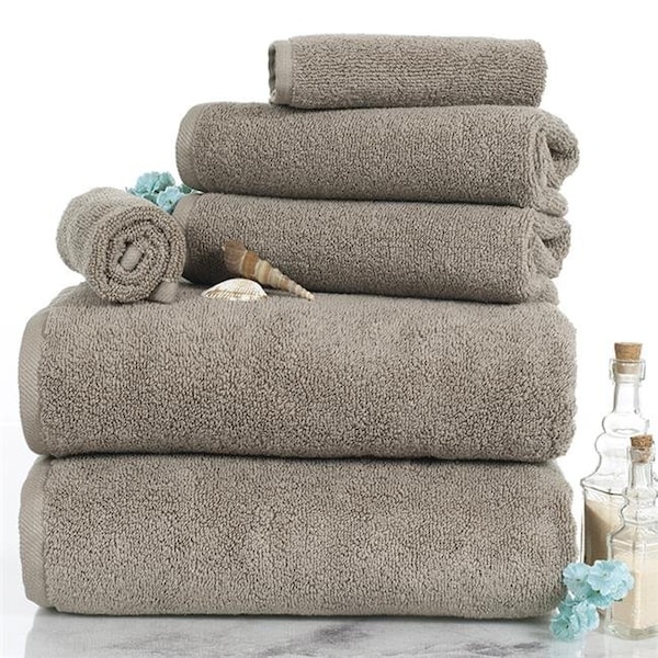 Lavish Home Lavish Home 67-0017-T 6 Piece Cotton Towel Set; Taupe - 67-0017-T