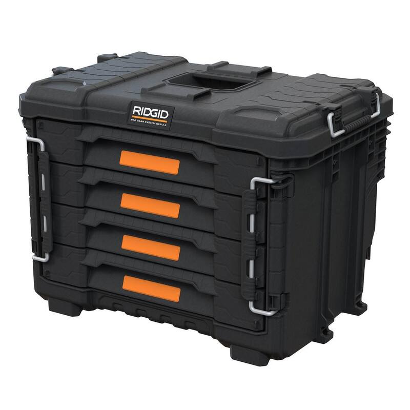 RIDGID 2.0 Pro Gear System 22 in. XL 4 Drawers Modular Tool Box Storage - 257068
