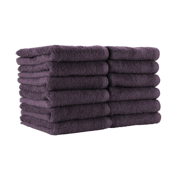 Monarch Brands Salon Towels Jr , Eggplant, 12PK - P-BBJ16272.5EGP