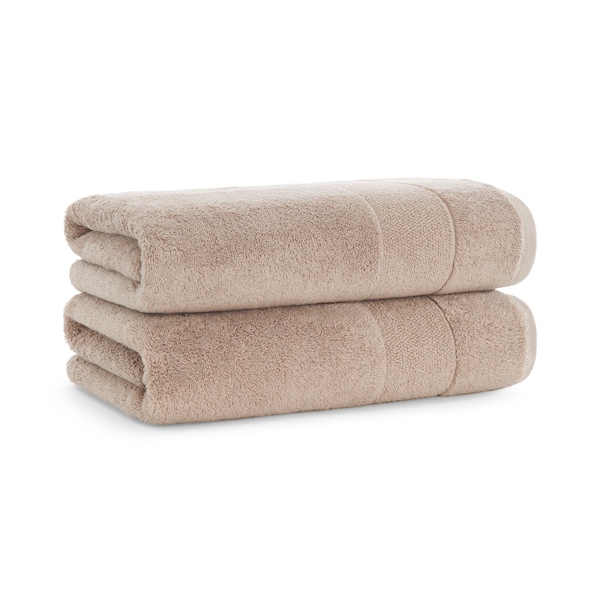 Monarch Brands Turkish Bath Towels, 30in x 60in, Solid , Hummus, 2PK - PNP-BT-TS-3060-18-HMS