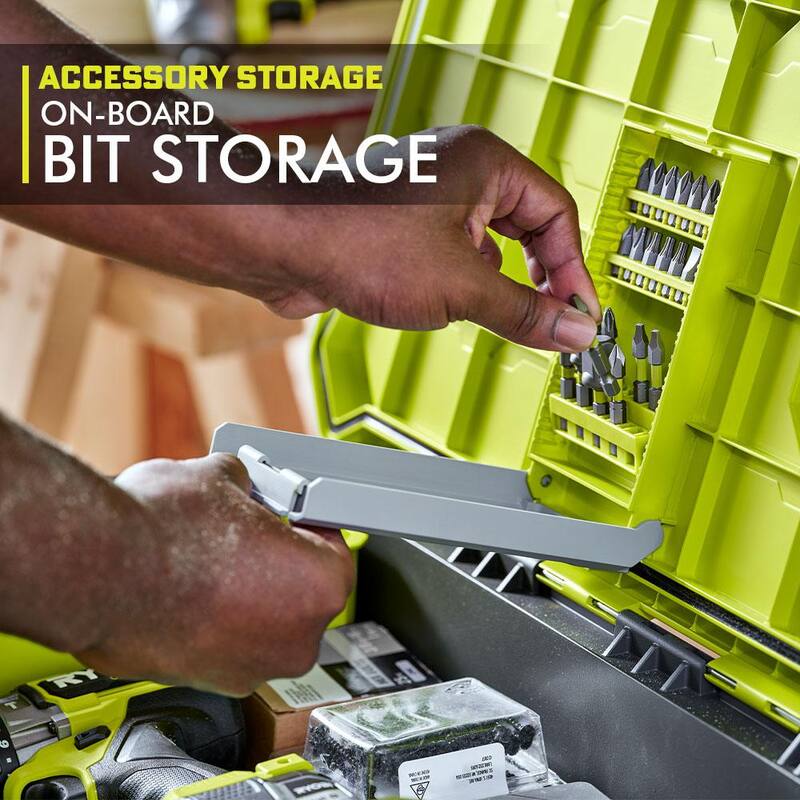 RYOBI 22.2 in. LINK Rolling Tool Box with LINK Medium Tool Box and LINK Standard Tool Box - STM201-STM102-STM101