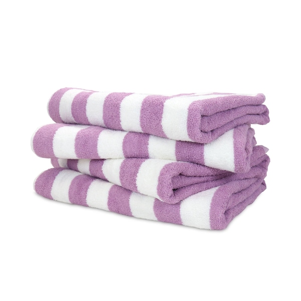 Monarch Brands California Cabana Towels, 30in x 70in, Lavender, 24PK - CABANA-LV-CS