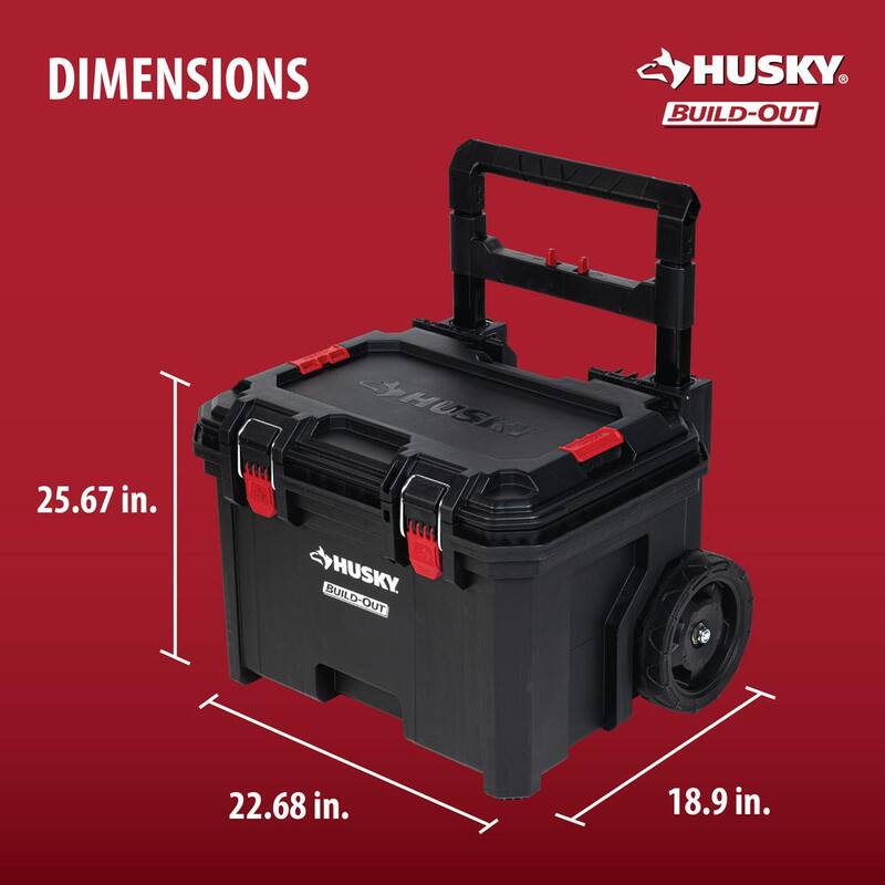 Husky Build-Out 22 in. Modular Tool Storage Rolling Tool Box - 22844