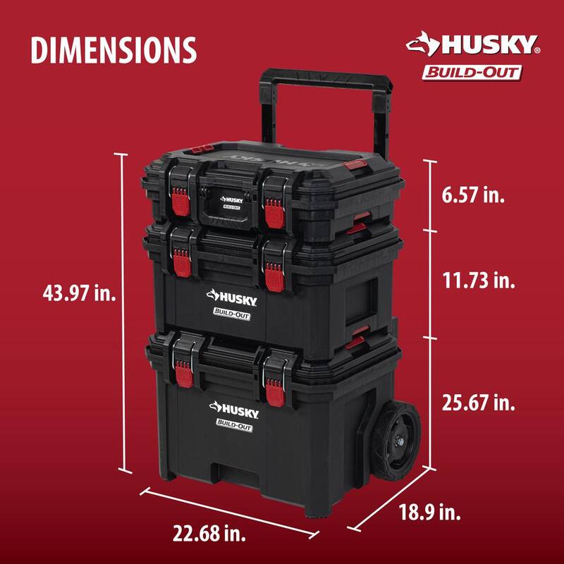 Husky Build-Out 22 in. Modular Tool Storage Rolling Tool Box - 22844