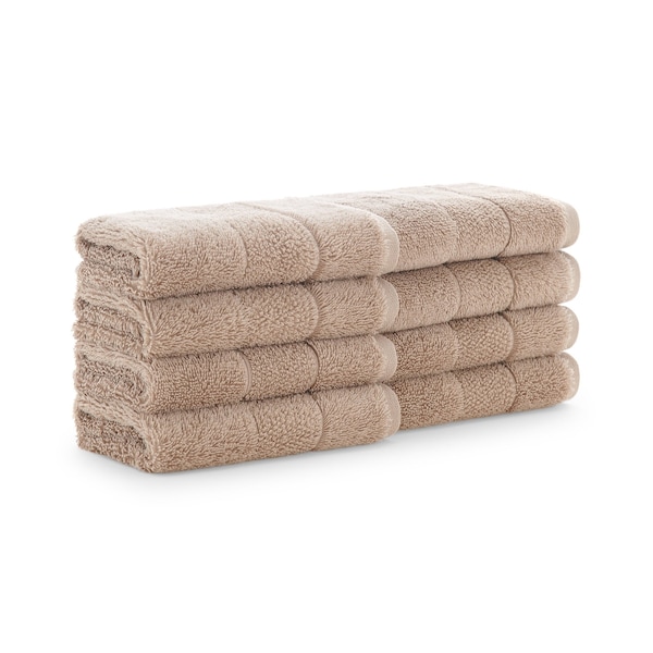 Monarch Brands Turkish Washcloths, 13in x 13in, Solid , Hummus, 8PK - PNP-WC-TS-1313-1-75-HMS
