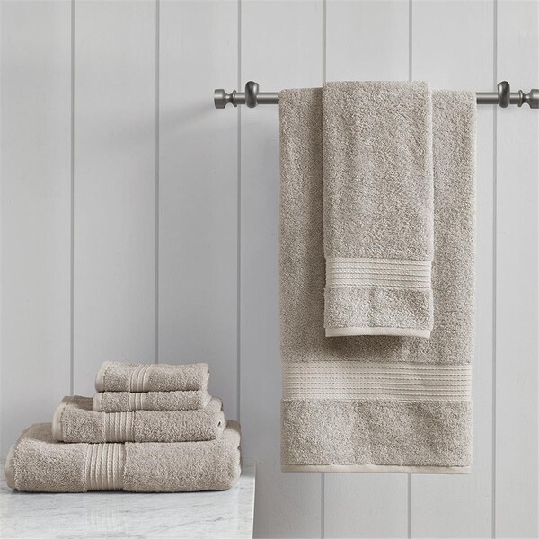 Madison Park Tan 100 Percent Cotton Towel Set, 6 Piece - MP73-6629