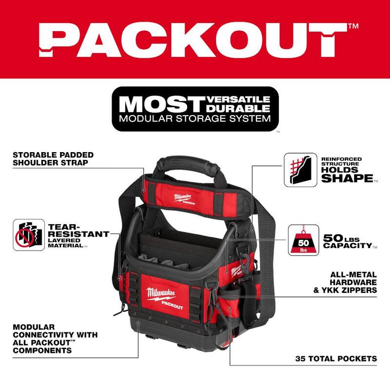Milwaukee PACKOUT 10 in. Structured Tote - 48-22-8311