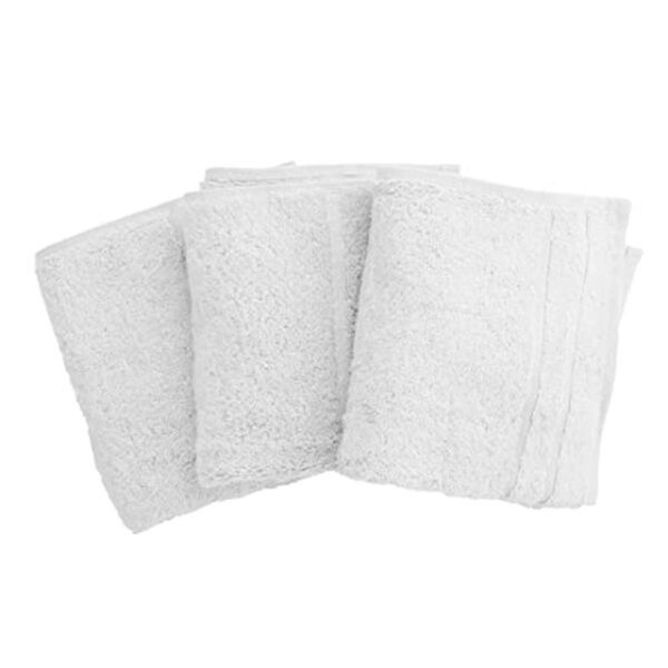 Cariloha Bamboo Washcloths Set for Unisex, White - 3 Piece - I0117078