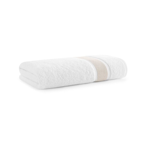Monarch Brands Aegean Recycled Bath Sheet 35in x 70in - Stripe, Beige - P-BS-RT-3570-BG