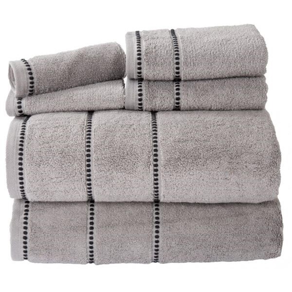 Bedford Home Quick Dry 100 Percent Cotton Zero Twist 6 Piece Towel - 67A-76931