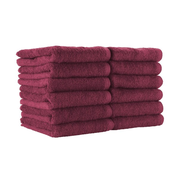 Monarch Brands Salon Towels Jr , Burgundy, 12PK - P-BBJ16272.5BUR