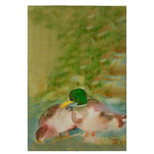 Betsy Drake Betsy Drake GT242 Mallard Ducks Guest Towel - 20 x 20 in. - GT242