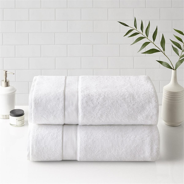 Madison Park White 100 Percent Cotton Bath Sheet - MPS73-432