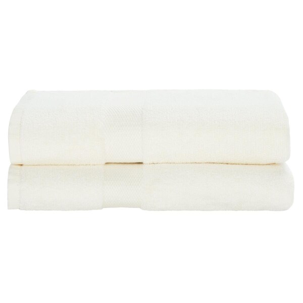 Safavieh Plush Bath Towel Set, Ivory - TWL1000B-SET2