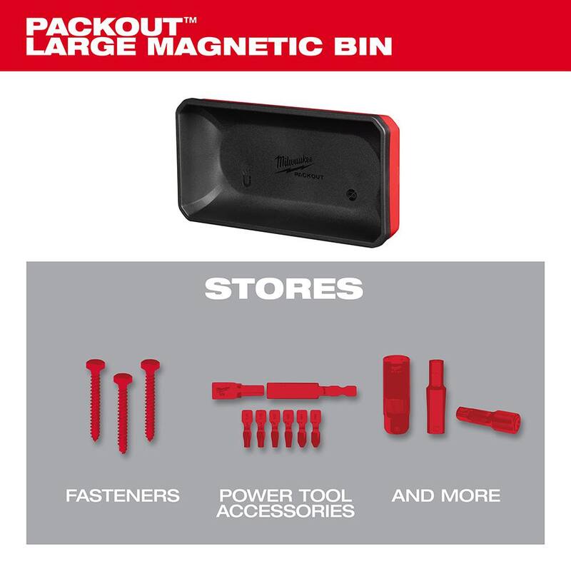 Milwaukee PACKOUT Large Magnetic Bin Tool Holder - 48-22-8071