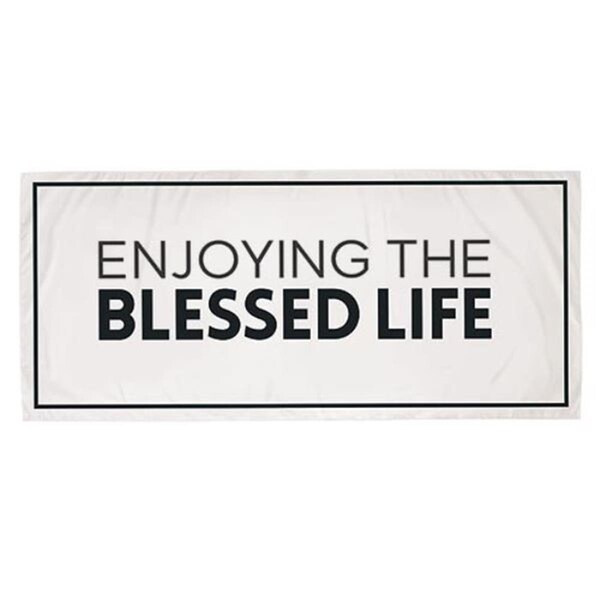 Fixturesfirst 35 x 78 in. Enjoying the Blessed Life Quick Dry Beach Towel - FI3327574