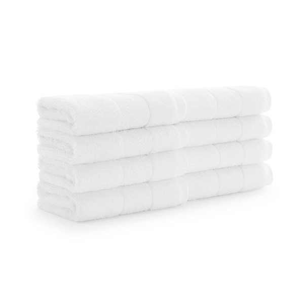 Monarch Brands Turkish Washcloths, 13in x 13in, Solid , White, 8PK - PNP-WC-TS-1313-1-75-WHT