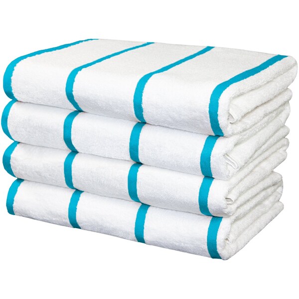 Monarch Brands Las Rayas Towels - Blue, 4PK - PNP-BT-HS3060-15BL