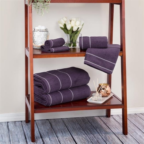 Lavish Home Lavish Home 67-0024-E 6 Piece Luxury Cotton Towel Set - 67-0024-E