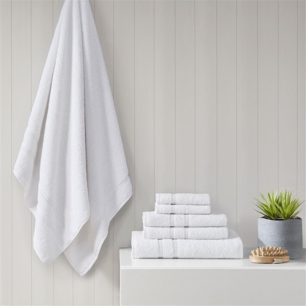 510 Design White 100 Percent Turkish Cotton Towel Set, 6 Piece - 5DS73-0232