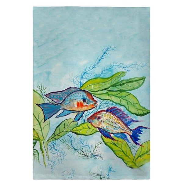 Betsy Drake Betsy Drake GT642 Pair of Fish Guest Towel - 20 x 20 in. - GT642