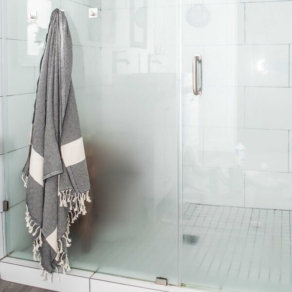 Deerlux 100% Cotton Turkish Bath Towel, 40 x 70 Diamond Peshtemal, Black, PK 2 - QI004004.BK.2