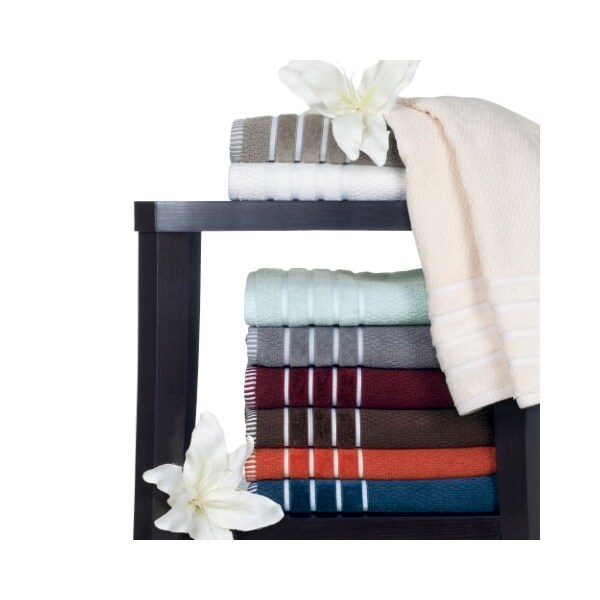 Hastings Home 6-piece 100-percent Cotton Towel Set with 2 Bath Towels, 2 Hand Towels and 2 Washcloths (Black) - 625524AAW