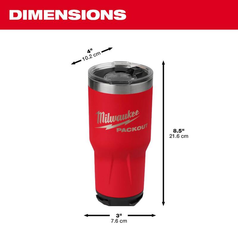 Milwaukee PACKOUT Red 30 oz. Tumbler - 48-22-8393R