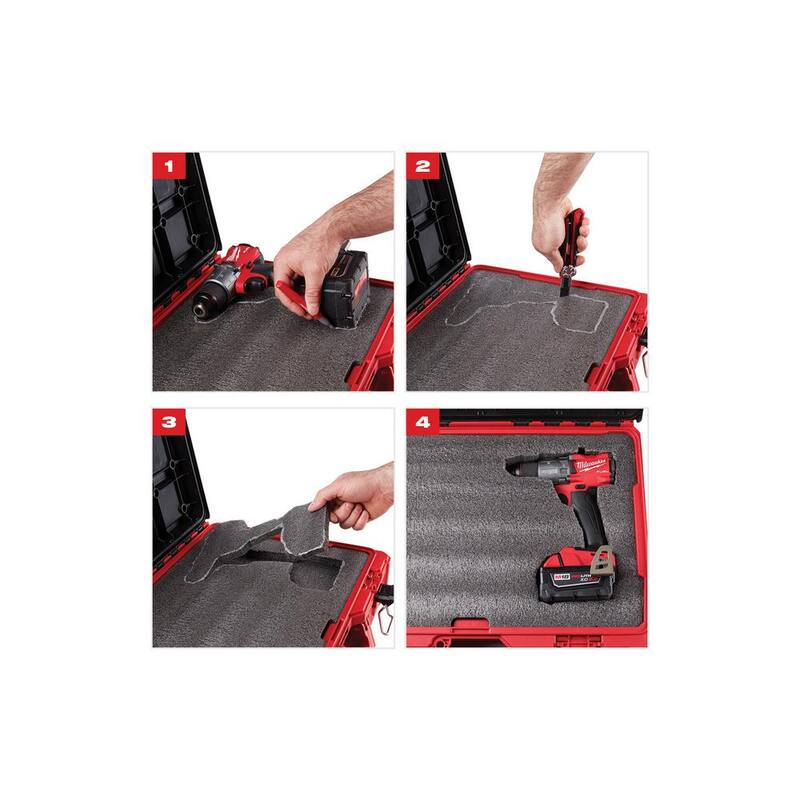 Milwaukee PACKOUT 16 in. Portable Modular Tool-Box Case with Customizable Insert - 48-22-8450