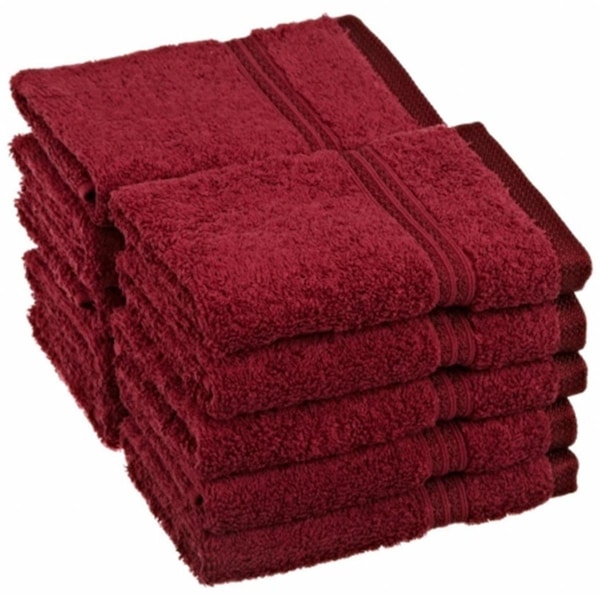 Superior Egyptian Cotton 10-Piece Face Towel Set  Burgundy - NS FTOWEL BG