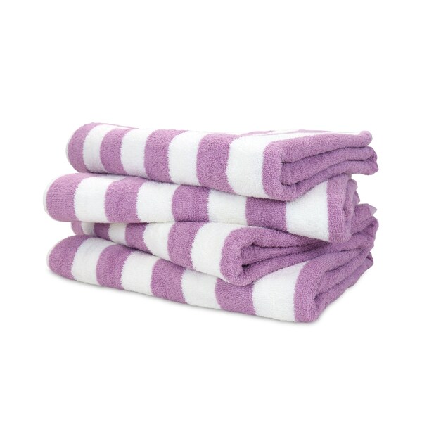 Monarch Brands California Cabana Towels, 30in x 70in , Lavender, 4PK - PNP-CABANA-LV