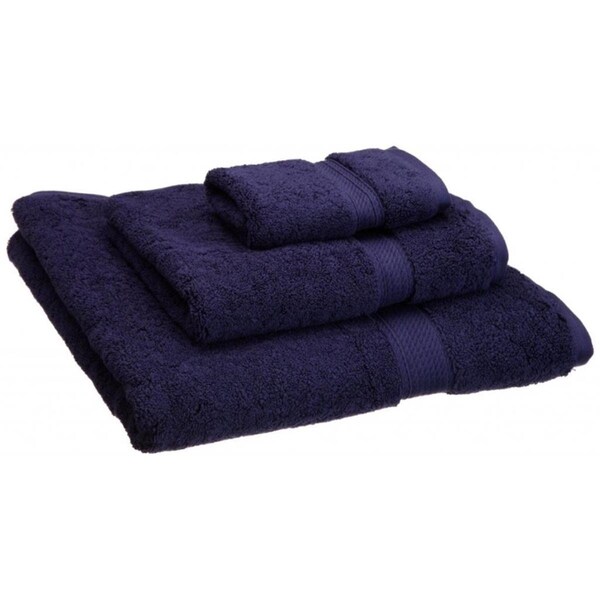 Superior 900GSM Egyptian Cotton 3-Piece Towel Set  Navy Blue - 900GSM 3 PC SET NB