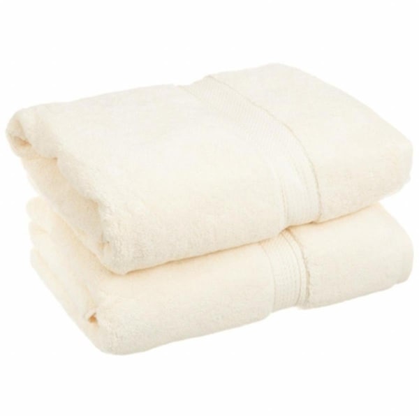 Superior 900GSM Egyptian Cotton 2-Piece Bath Towel Set  Cream - 900GSM BATH CR