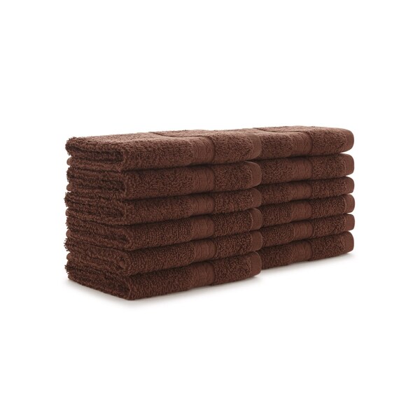 Monarch Brands True Color Wash Cloths , Brown, 300PK - WASH-BROWN-CS