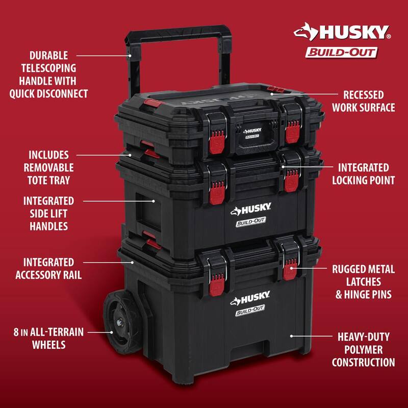 Husky Build-Out 22 in. Modular Tool Storage Deep Organizer - 22845