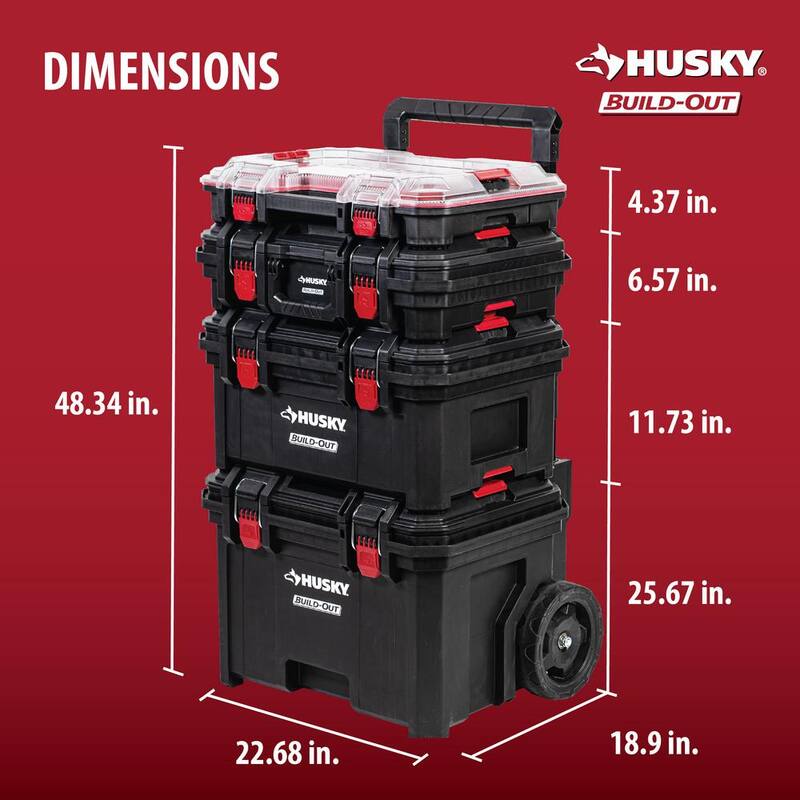 Husky Build-Out 22 in. Modular Tool Storage Deep Organizer - 22845
