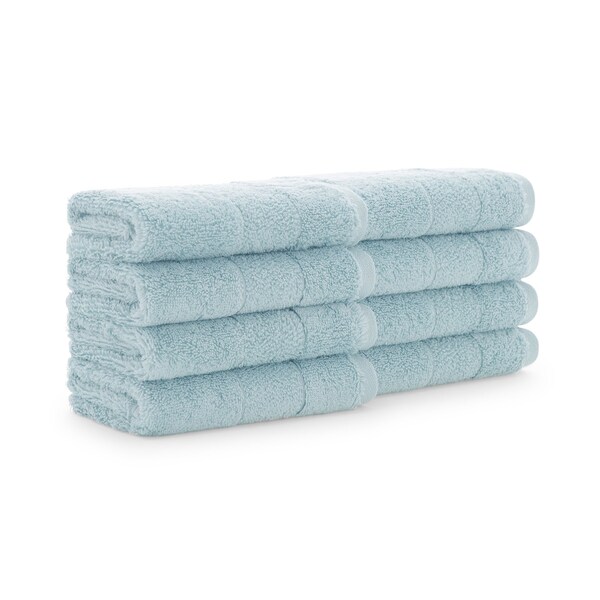 Monarch Brands Turkish Washcloths, 13in x 13in, Solid , Sterling Blue, 8PK - PNP-WC-TS-1313-1-75-SBL